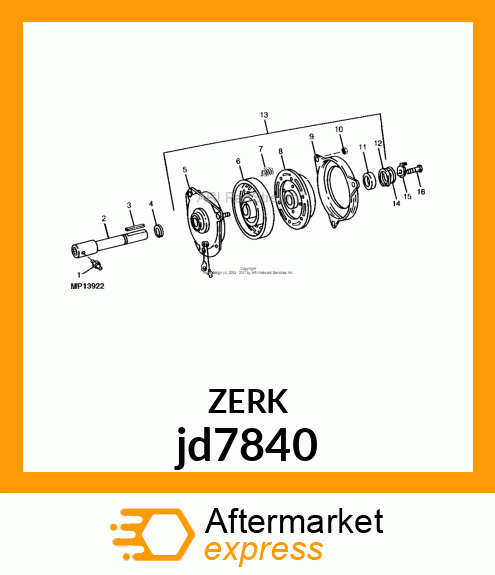 FITTING HYDRAULIC jd7840