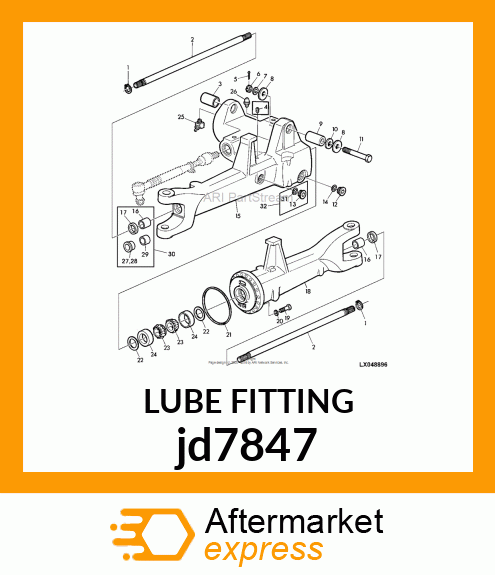 LUBRICATION FITTING, FITTING jd7847