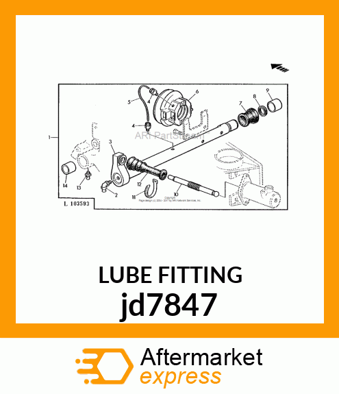 LUBRICATION FITTING, FITTING jd7847