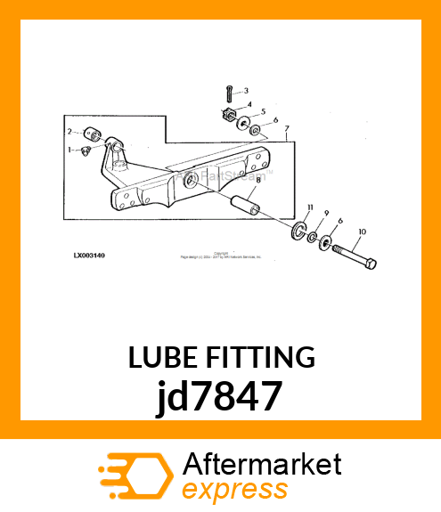 LUBRICATION FITTING, FITTING jd7847