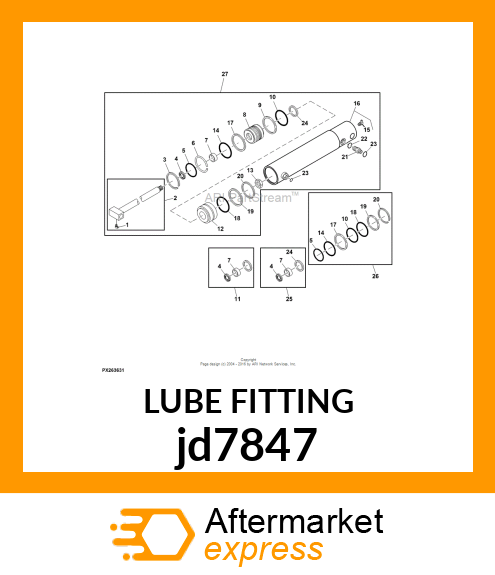 LUBRICATION FITTING, FITTING jd7847