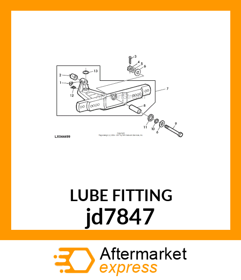 LUBRICATION FITTING, FITTING jd7847