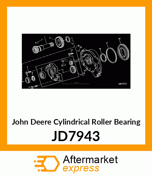 CYLINDRICAL ROLLER BEARING, RACE AN JD7943