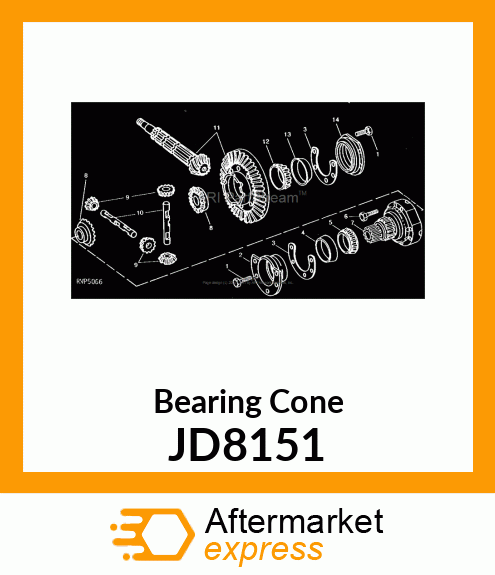 CONE,TAPER ROLLER BEARING JD8151
