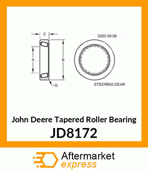 TAPERED ROLLER BEARING, AND CAGE AS JD8172