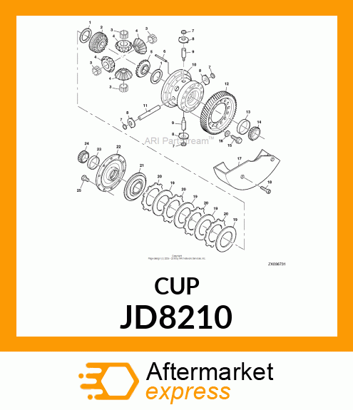 CUP,TAPER ROLLER BEARING JD8210