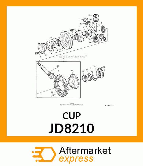 CUP,TAPER ROLLER BEARING JD8210