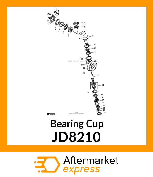 CUP,TAPER ROLLER BEARING JD8210