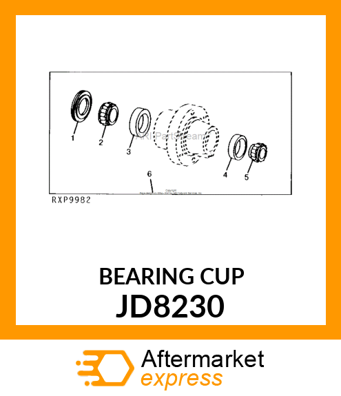 CUP,BEARING FINAL DRIVE JD8230