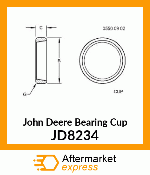 CUP,TAPER ROLLER BEARING JD8234