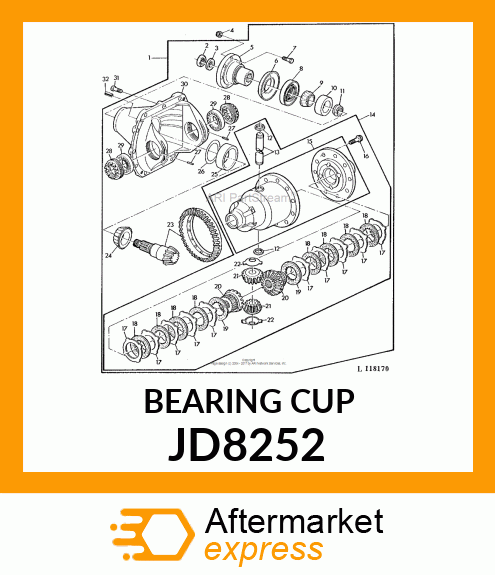 CUP BEARING JD8252