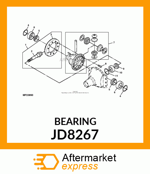 CUP,TAPER ROLLER BEARING JD8267