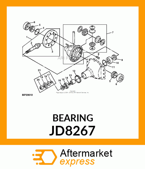 CUP,TAPER ROLLER BEARING JD8267