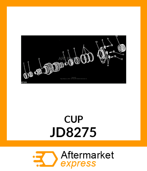 CUP,TAPER ROLLER BEARING JD8275