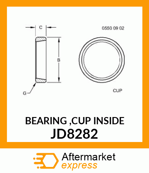 BEARING ,CUP INSIDE JD8282