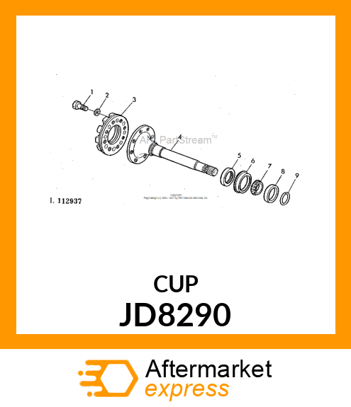 CUP,TAPER ROLLER BEARING JD8290