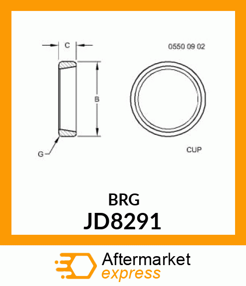 CUP,TAPER ROLLER BEARING JD8291