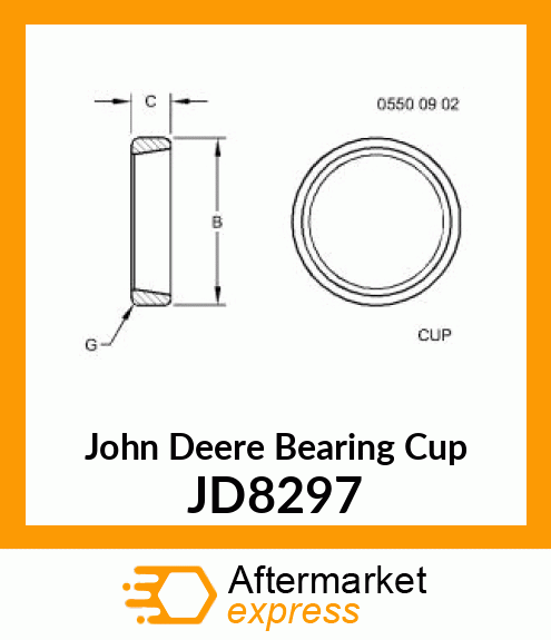 BEARING CUP, BEARING ,CUP JD8297