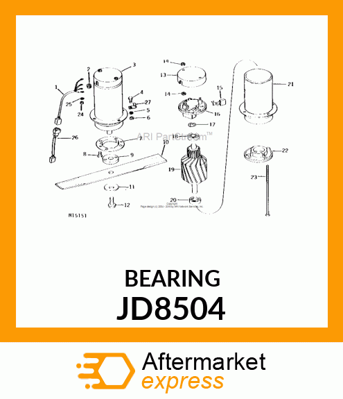 BEARING DOUBLE SHIELD BALL JD8504