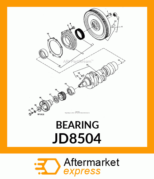 BEARING DOUBLE SHIELD BALL JD8504