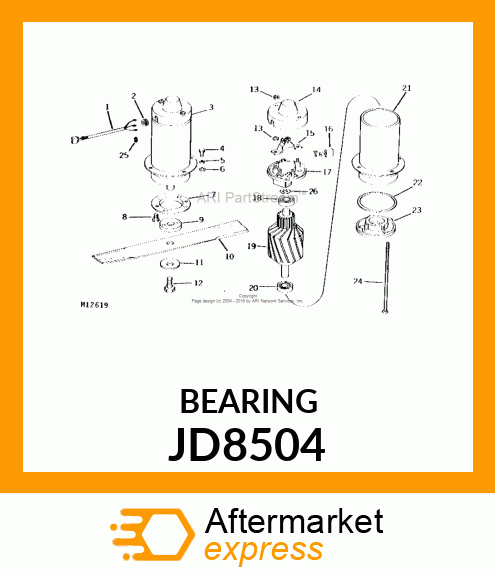 BEARING DOUBLE SHIELD BALL JD8504