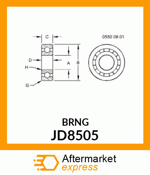 BALL BEARING PNL JD8505