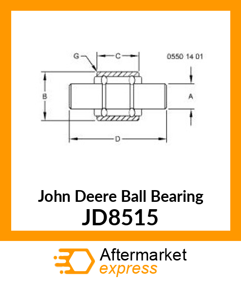 BEARING,WATER PUMP BALL JD8515