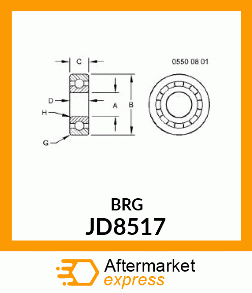 BALL BEARING, BALL BEARING JD8517