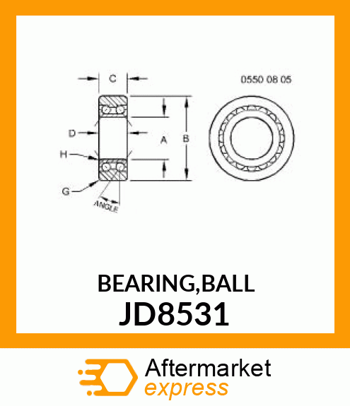 BEARING,BALL JD8531