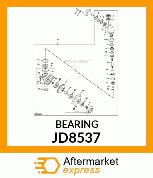 BEARING,BALL JD8537