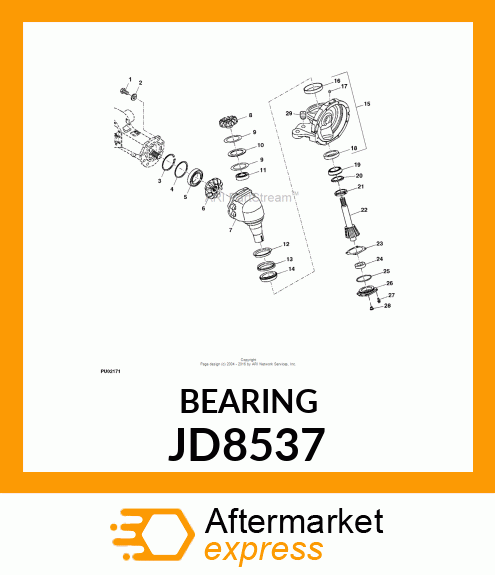 BEARING,BALL JD8537