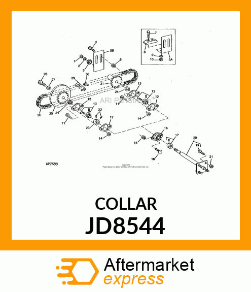 COLLAR, BEARING JD8544