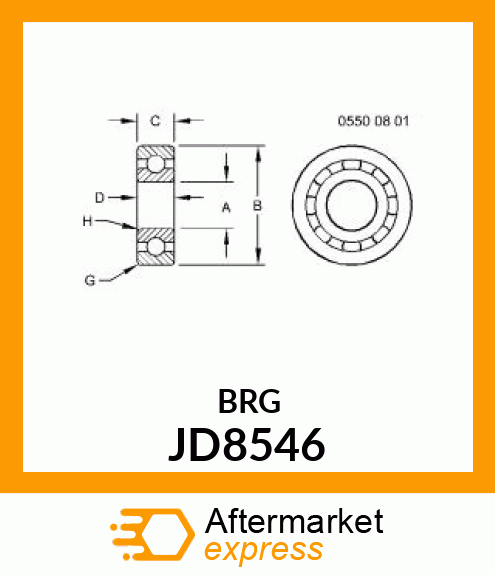 BEARING, BALL JD8546