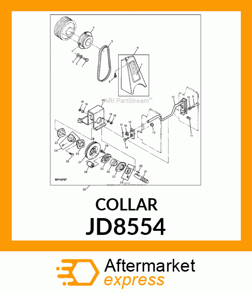 ECCENTRIC LOCKING COLLAR, COLLAR JD8554