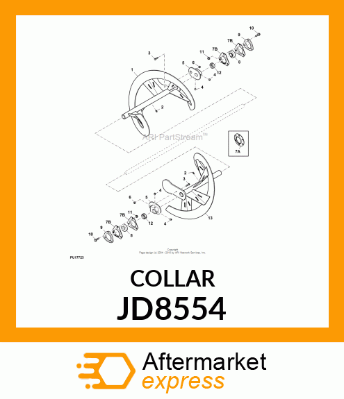 ECCENTRIC LOCKING COLLAR, COLLAR JD8554