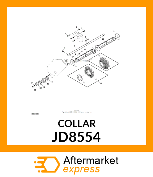 ECCENTRIC LOCKING COLLAR, COLLAR JD8554