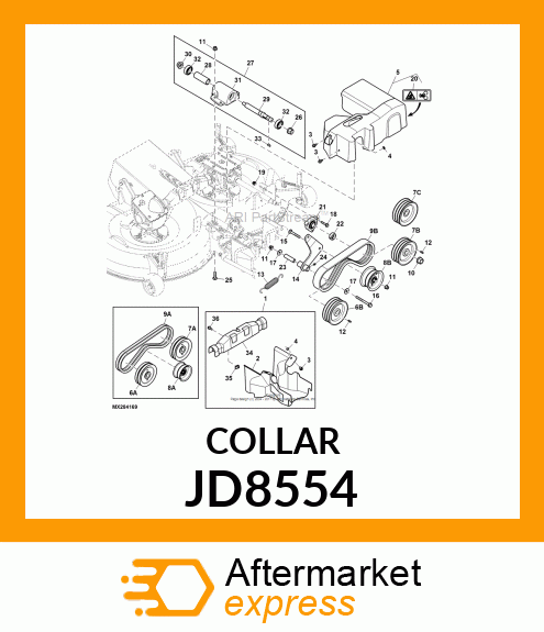 ECCENTRIC LOCKING COLLAR, COLLAR JD8554