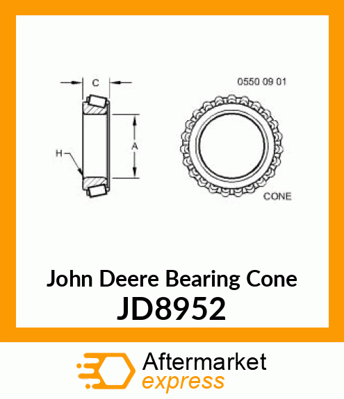 CONE,TAPER ROLLER BEARING JD8952