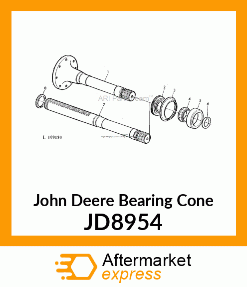 CONE,TAPER ROLLER BEARING JD8954