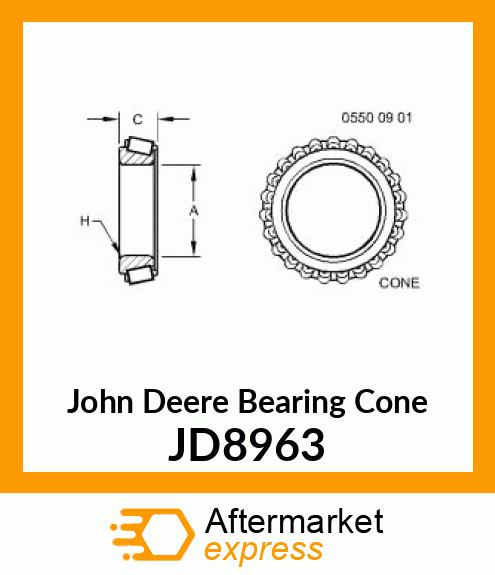 CONE,TAPER ROLLER BEARING JD8963