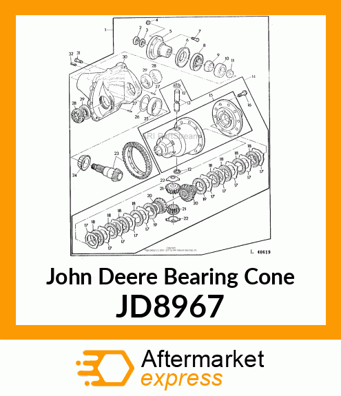 TAPERED ROLLER BEARING CONES JD8967