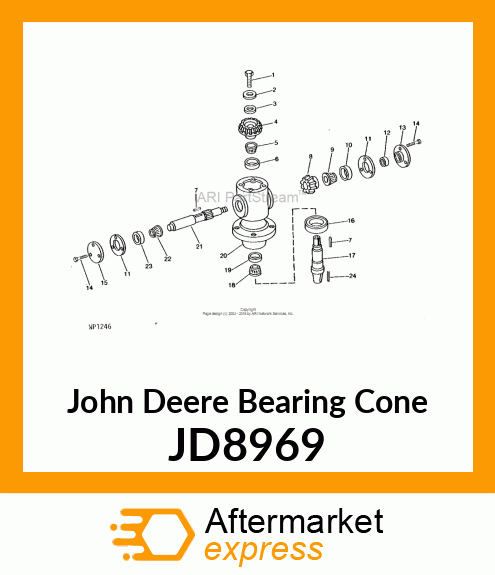 CONE,TAPER ROLLER BEARING JD8969