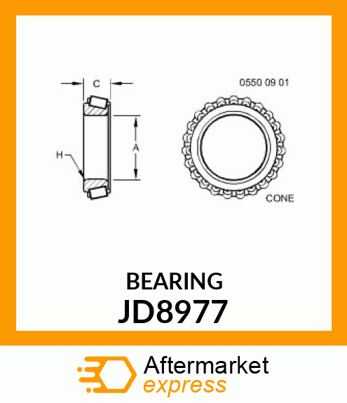 CONE,TAPER ROLLER BEARING JD8977