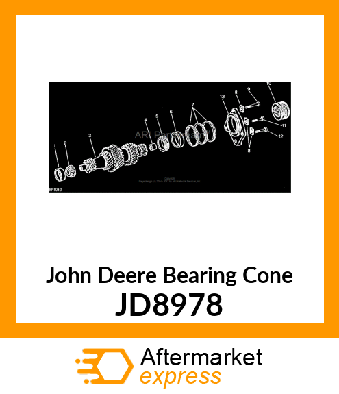 CONE,TAPER ROLLER BEARING JD8978