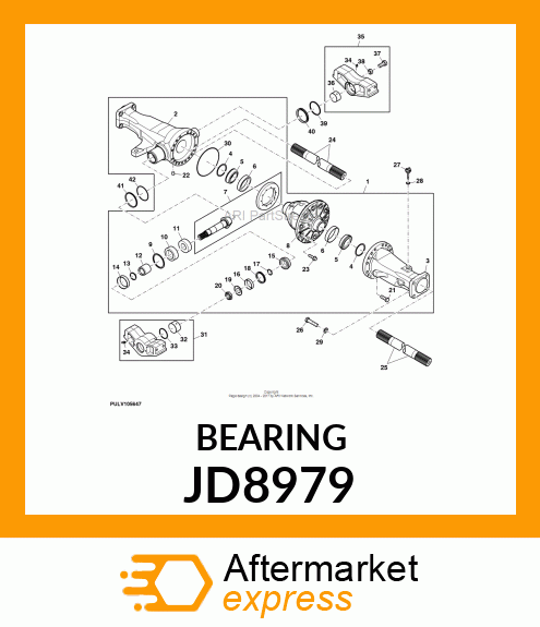 BEARING CONE, TAPER ROLLER JD8979