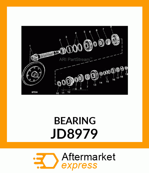 BEARING CONE, TAPER ROLLER JD8979