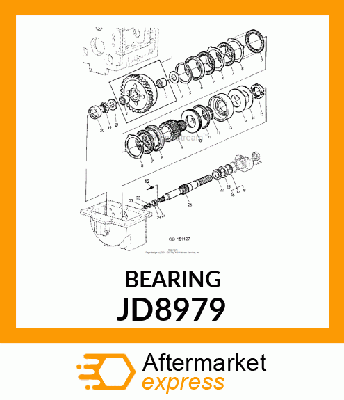 BEARING CONE, TAPER ROLLER JD8979