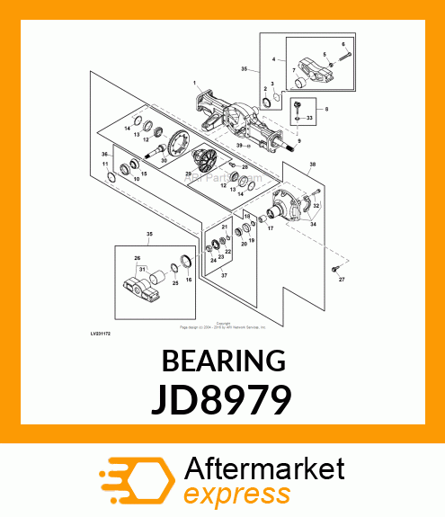 BEARING CONE, TAPER ROLLER JD8979