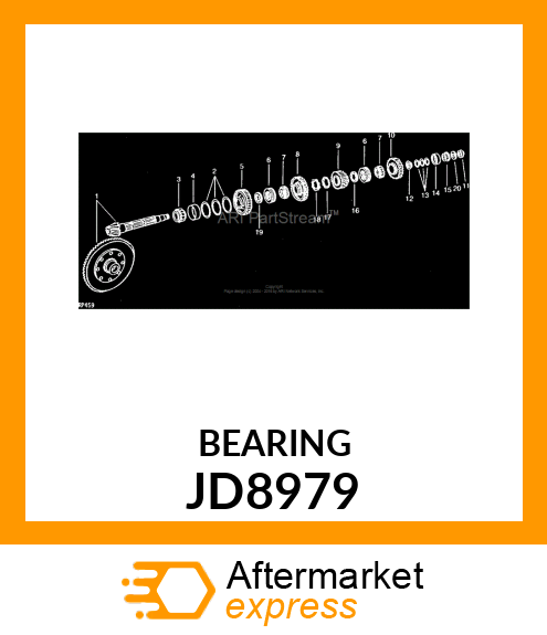 BEARING CONE, TAPER ROLLER JD8979