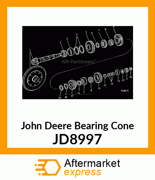 CONE,TAPER ROLLER BEARING JD8997